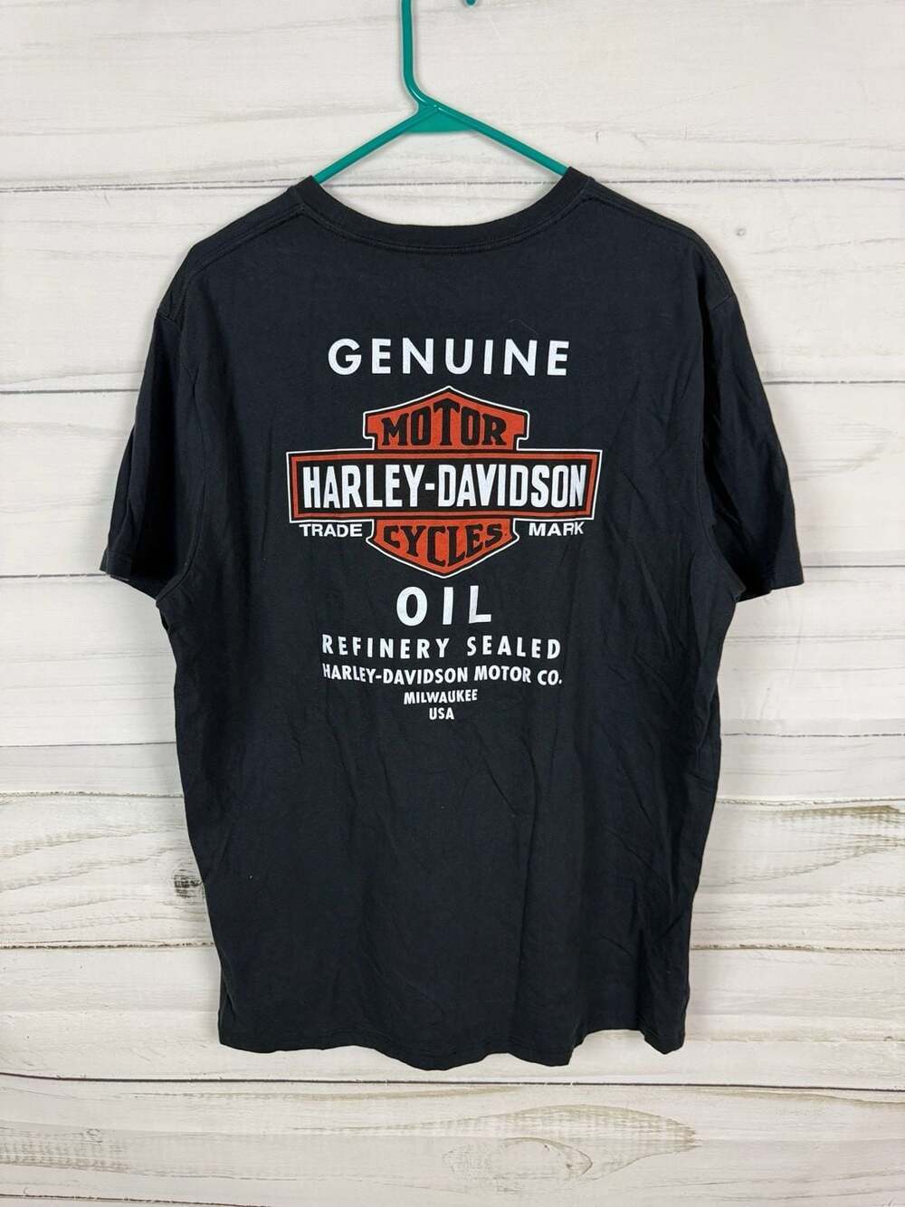Harley-Davidson Men's Genuine Oil Can Graphic T-Shirt Black